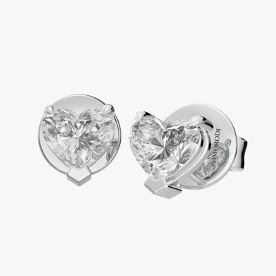 Holly Heart-Cut Diamond Stud Earrings